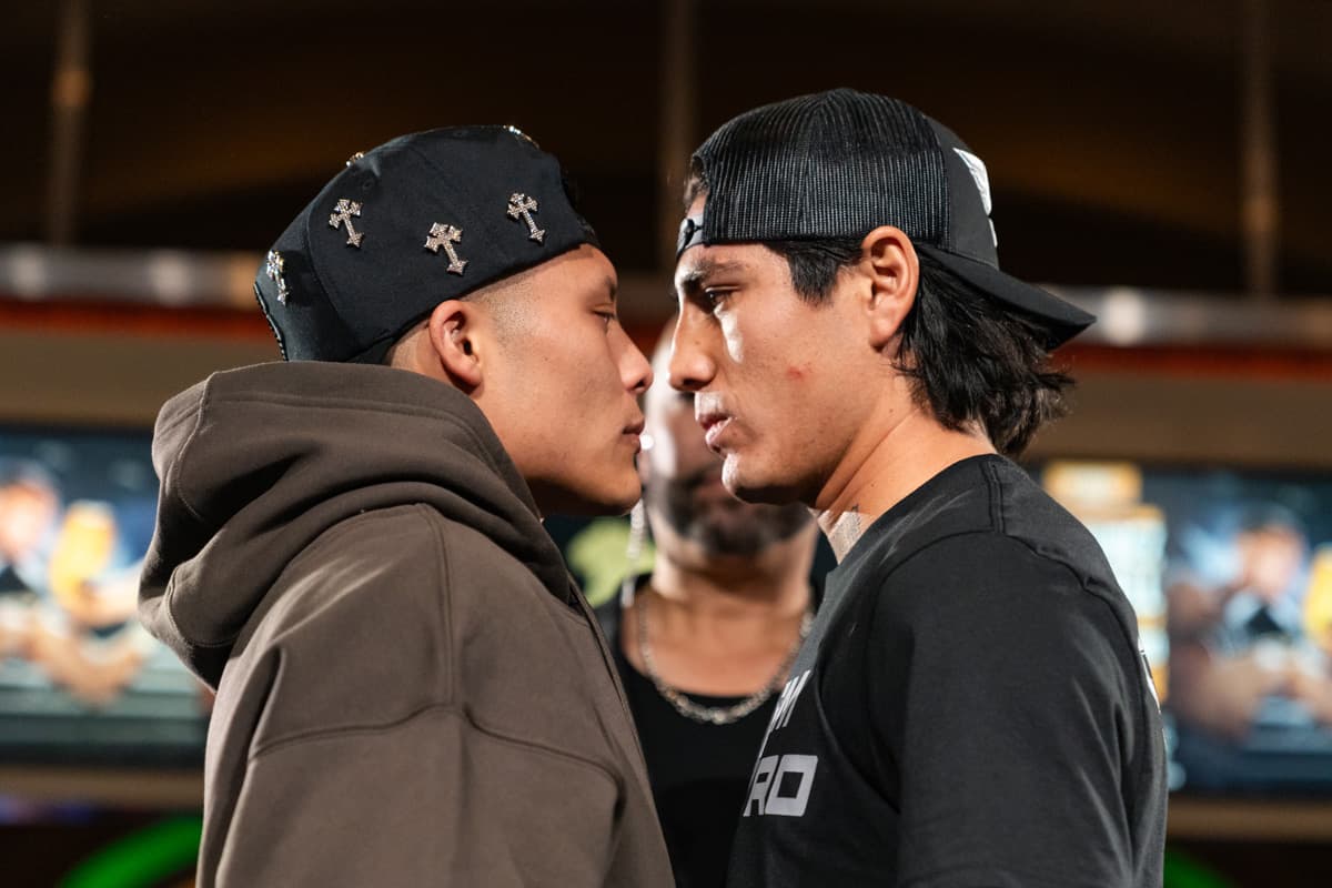 Isaac Cruz and Angel Fierro face each other