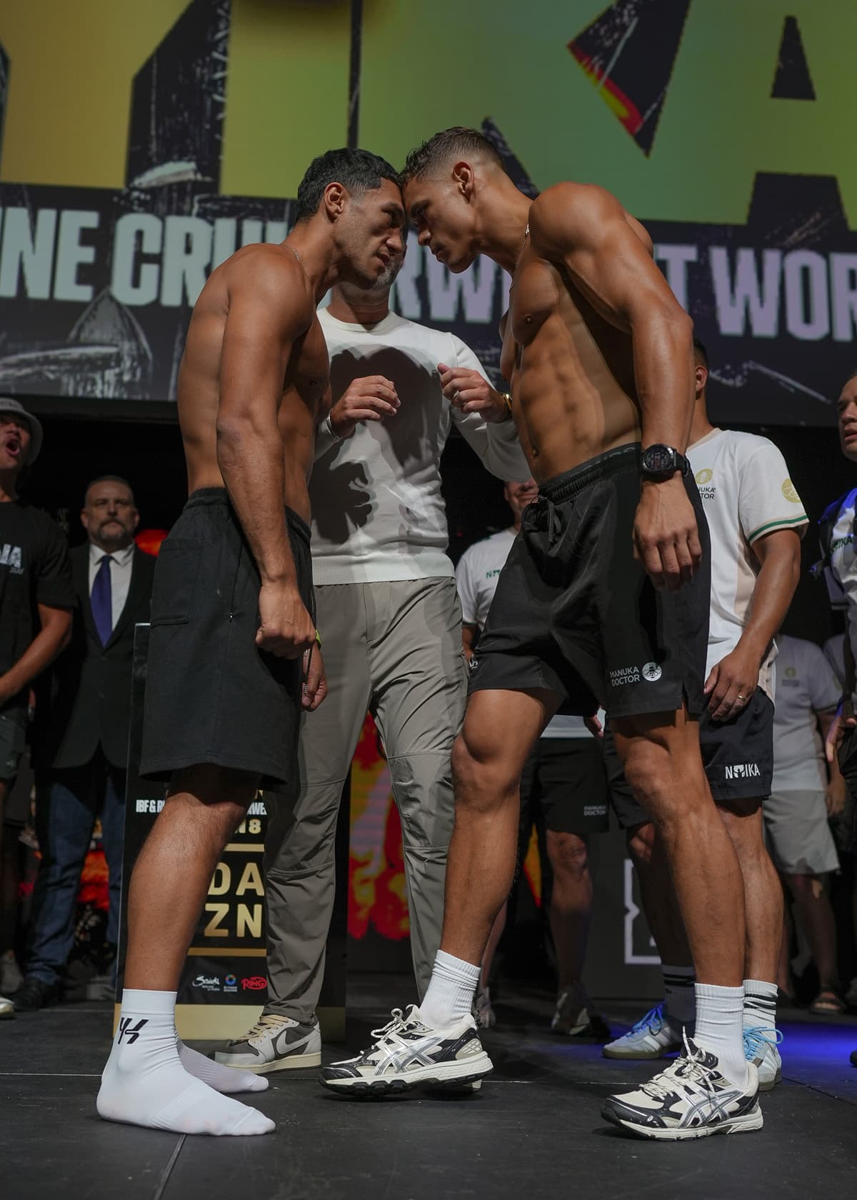 Jai Opetaia and David Nyika come go head-to-head