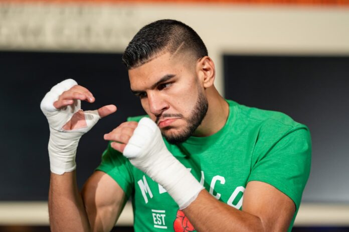 Jesus Ramos shows off his skills at a media workout