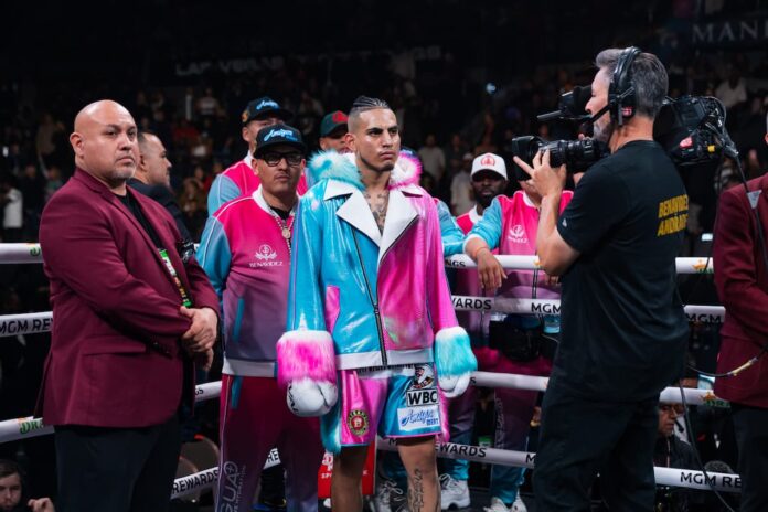 Boxer Jose Benavidez Jr standing in the ring