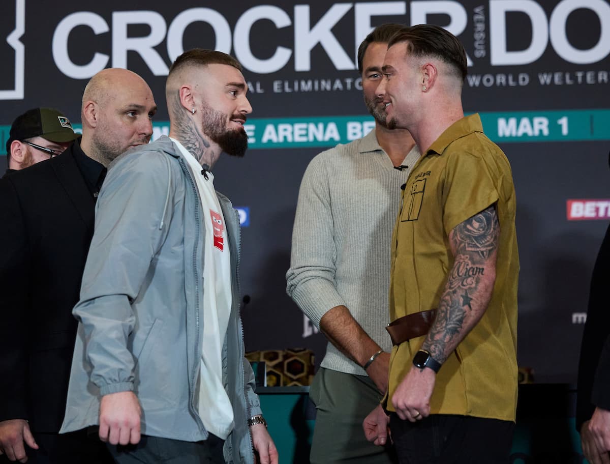 Lewis Crocker and Paddy Donovan come face-to-face