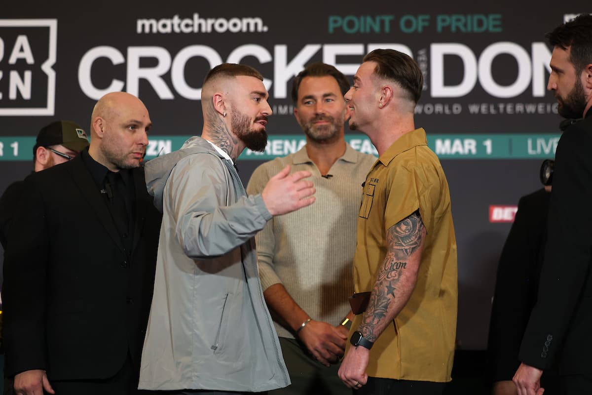 Lewis Crocker and Paddy Donovan come face-to-face