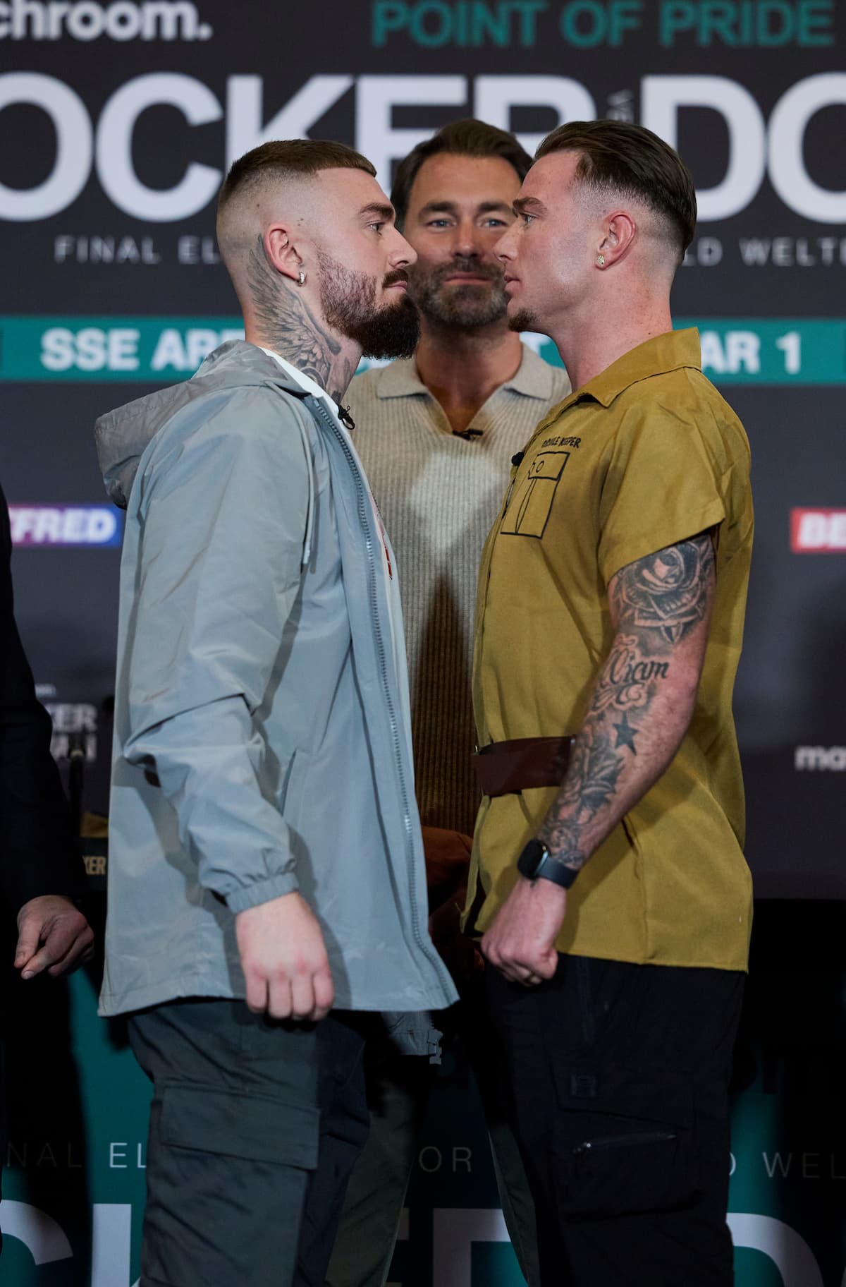 Lewis Crocker and Paddy Donovan come face-to-face