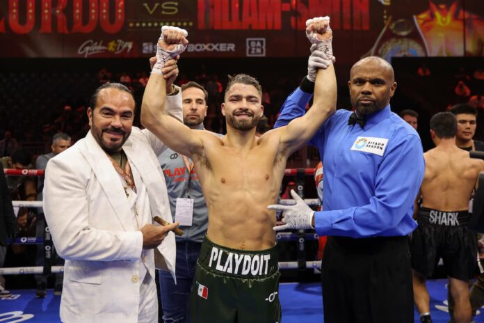 Oscar Duarte after his fight against Botirzhon Akhmedov