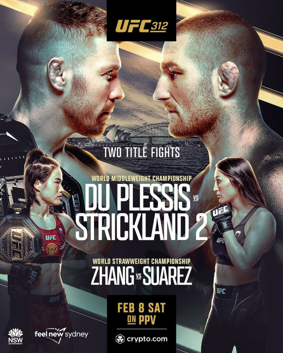 Poster for UFC 312: du Plessis vs Strickland 2