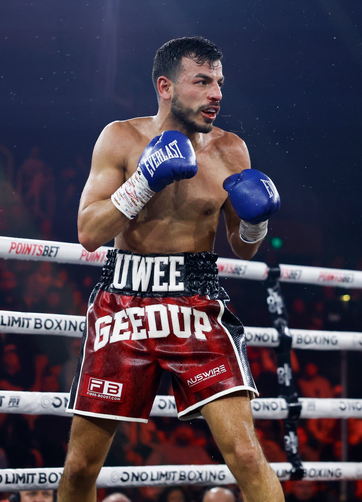 Boxer Youssef Dib during his bout