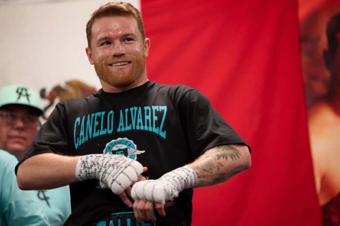 Canelo Alvarez wrapping hands