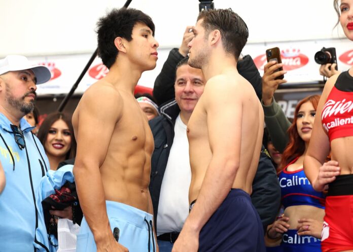 Jaime Munguia and Bruno Surace face each other ahead of their boxing match