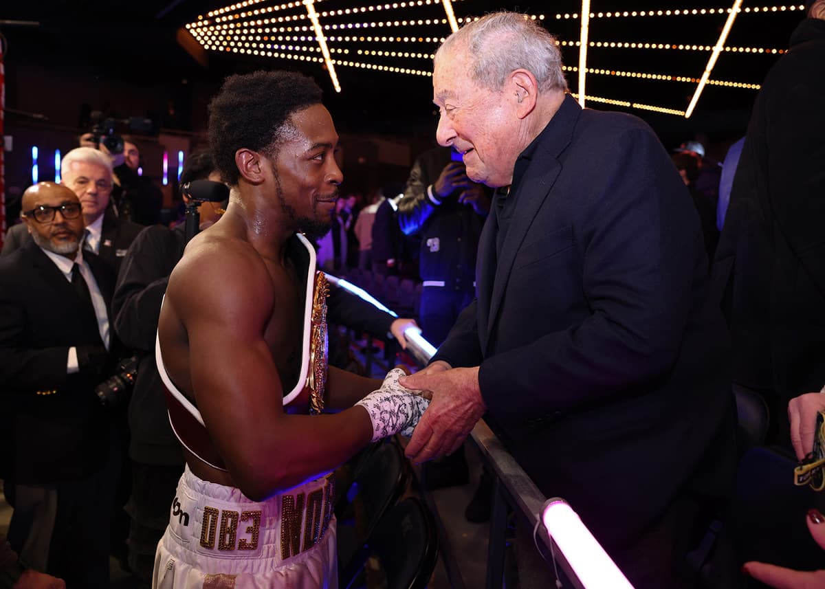 Keyshawn Davis and Bob Arum