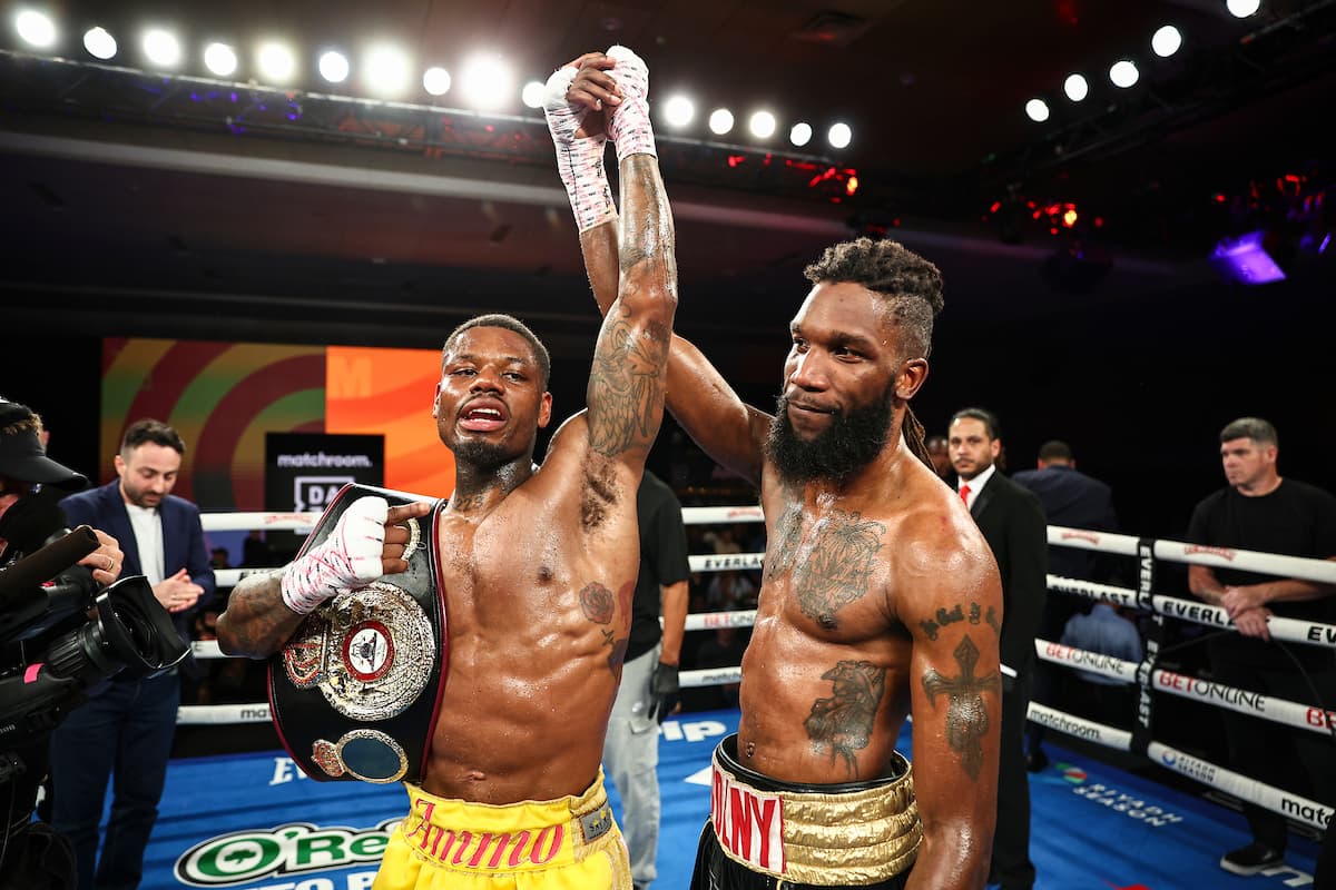 Austin Williams and Patrice Volny after the fight