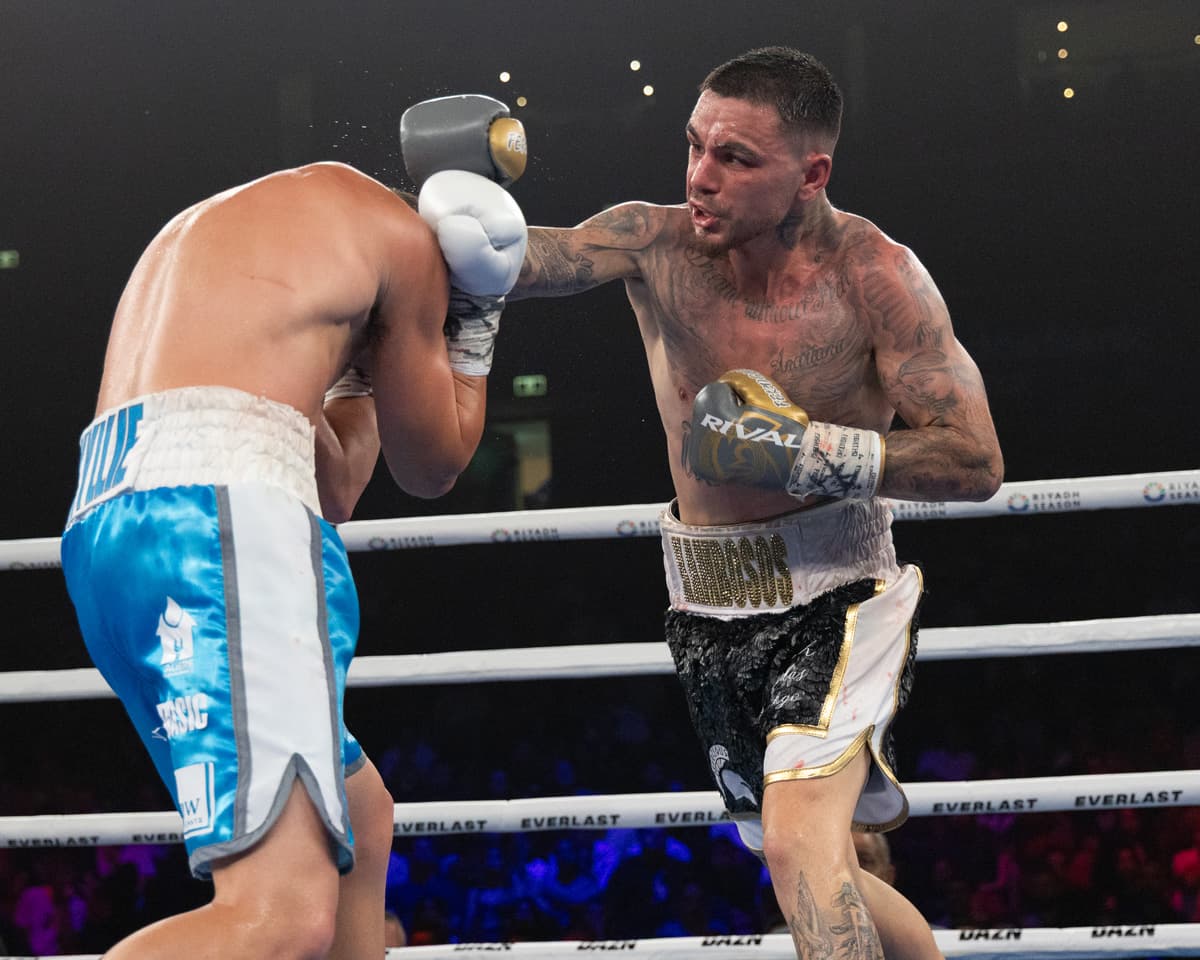 George Kambosos Jr during his bout against Jake Wyllie