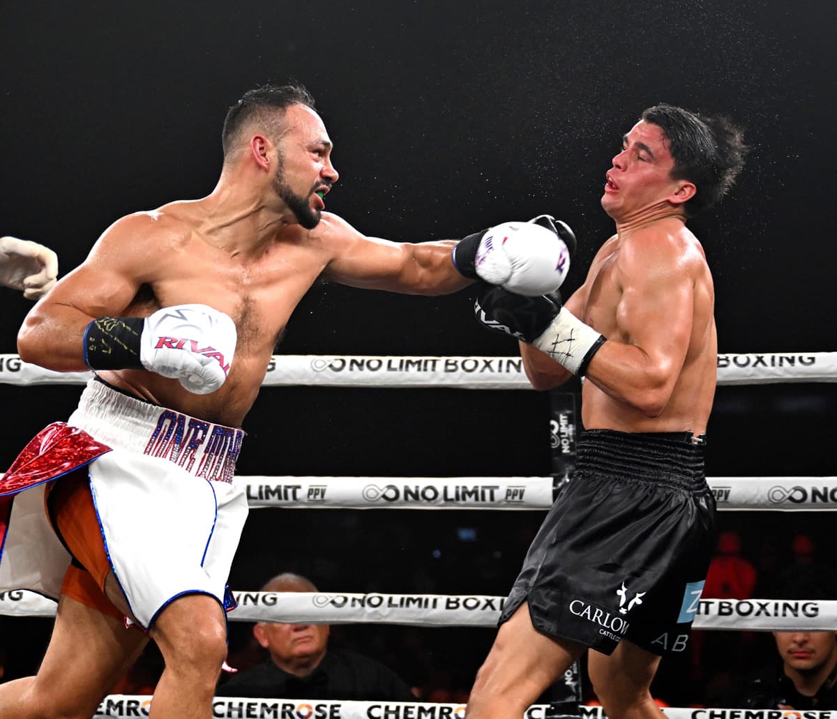 Keith Thurman during his fight against Brock Jarvis