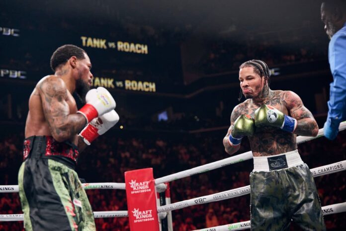 Lamont Roach Jr and Gervonta Davis during their boxing bout