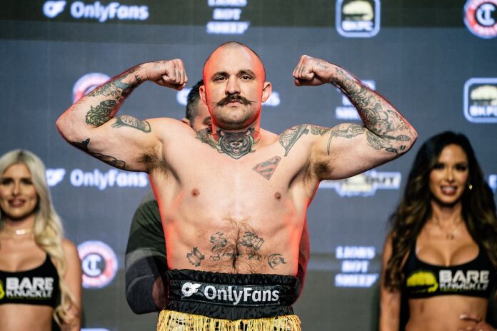 Mike Richman at the weigh-in ahead of his bare-knuckle boxing bout