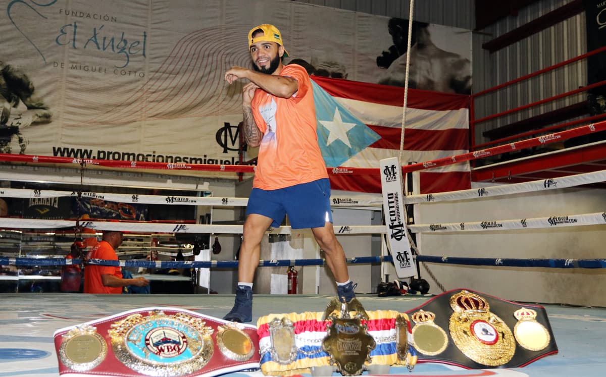 Oscar Collazo shadow boxing