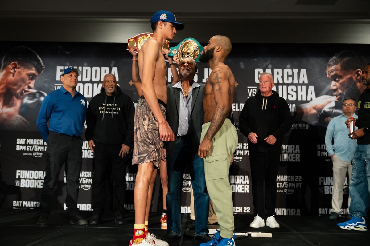 Sebastian Fundora and Chordale Booker come face-to-face